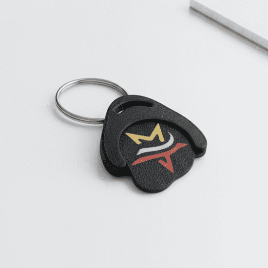 Custom Shopping Trolley Coin Token / Keyring – Personalized Logo Promotional Item