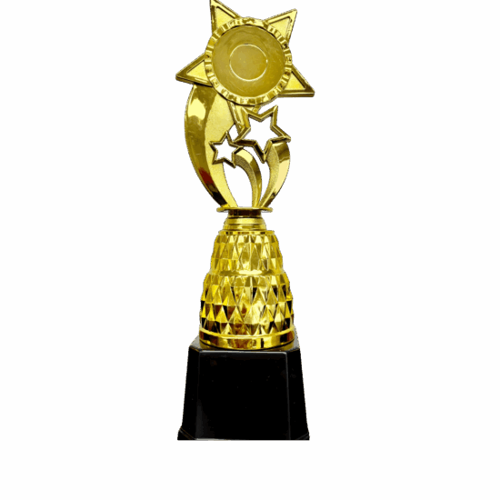 3 Star Gold Plastic trophy