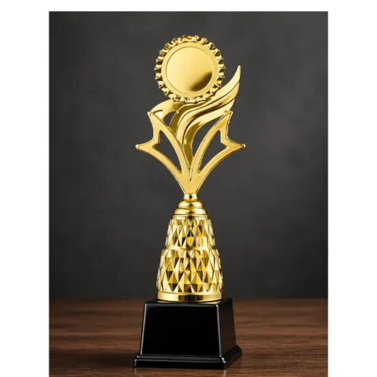 Elegant Gold Finished Plastic Trophy 31 cm – Custom Engraved Award Canada