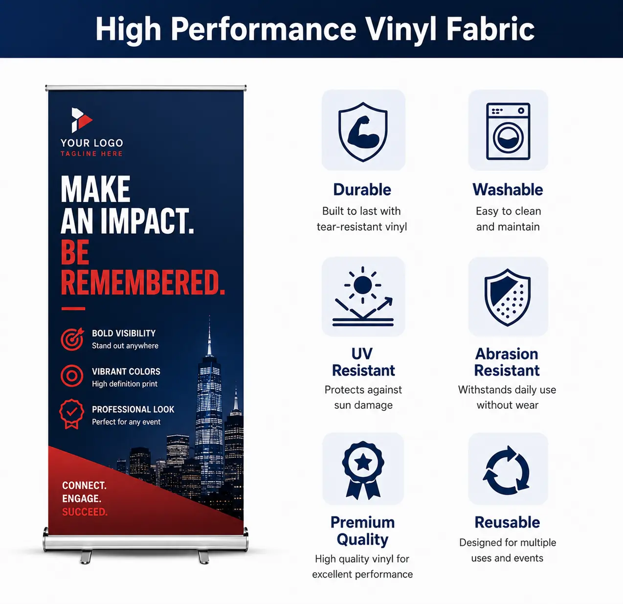 Rollup Banner Fabric features