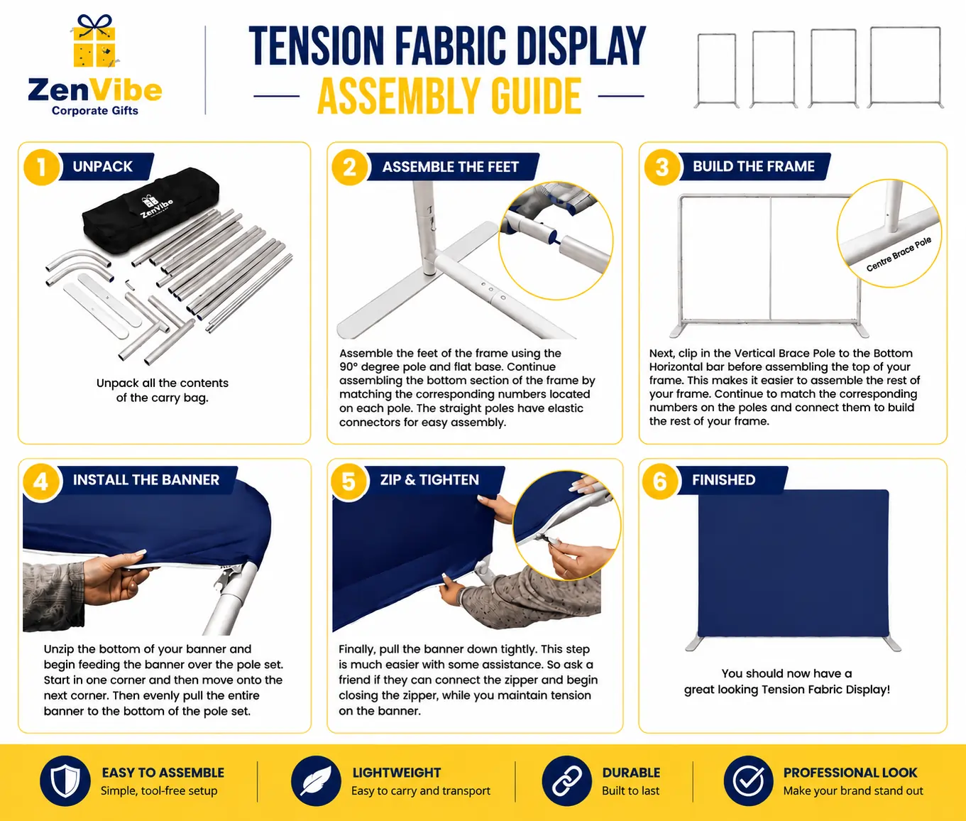 Tension Fabric Display Assembly Guideline