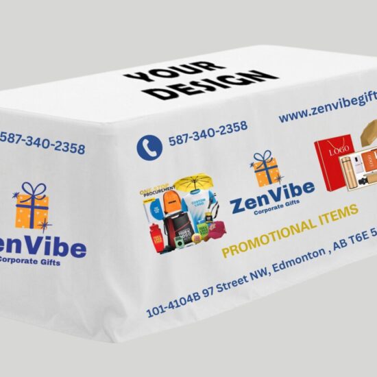 Custom Rectangle Fitted Table Cover (4’×2′) – Personalized Table Throw Canada | ZenVibe