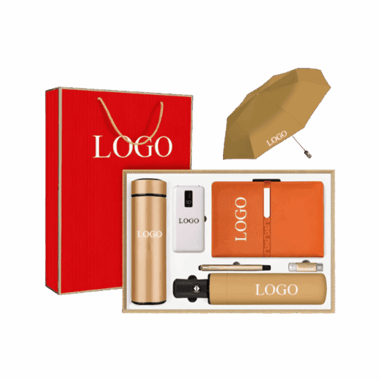 Premium Corporate Gift Set with Notebook Bottle Power Bank Umbrella Executive Gift Box Canada