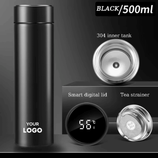 Smart thermos bottle with LED temperature display Canada