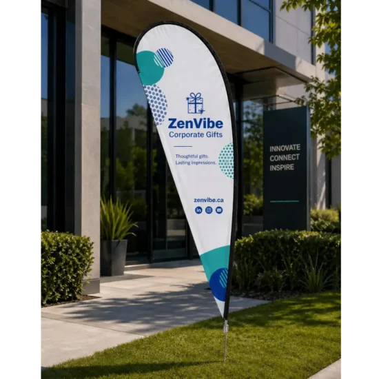 Custom Teardrop Flags Printing in Canada