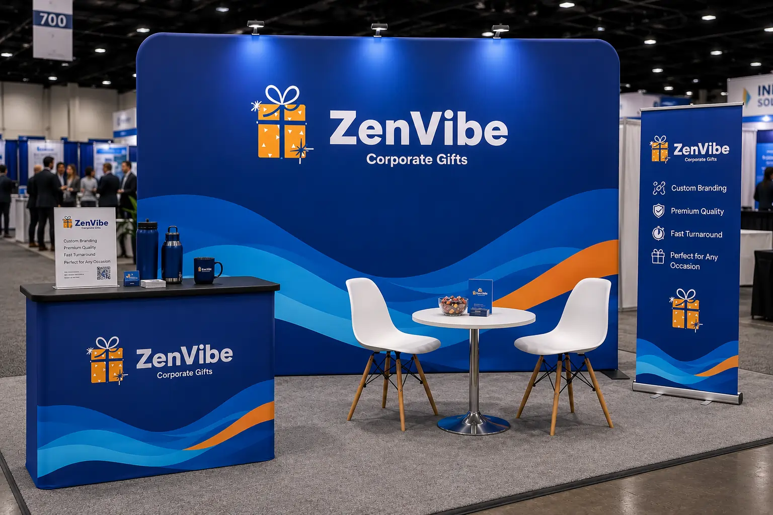 Tension fabric Display Trade show setup
