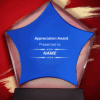 Custom Five-Pointed Star Crystal Award