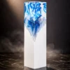 Blue white artistic crystal award premium glass trophy custom engraved Canada