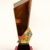 Premium amber crystal apex trophy custom engraved award Canada