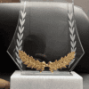 Premium Crystal Award Trophy with Marble Base | Custom Engraved Glass Plaque Canada