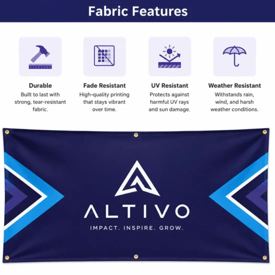 Banner fabric features