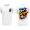 Unisex Cotton T-shirt with Front and Back Print