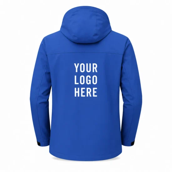 Waterproof outdoor jacket backside