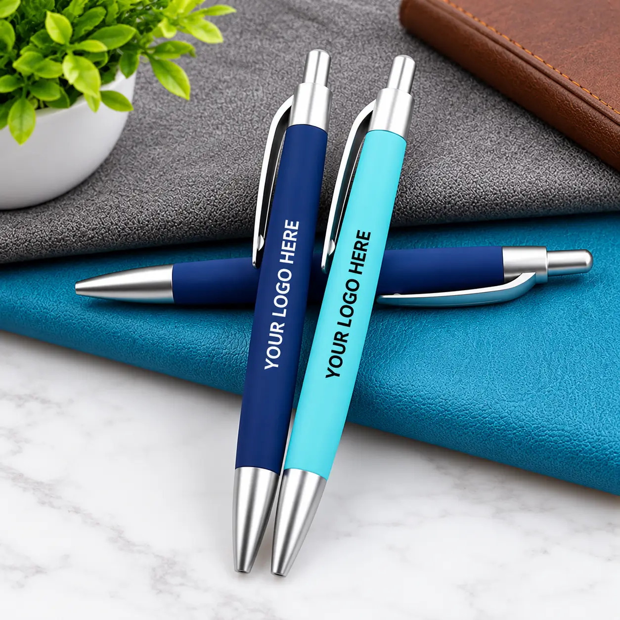 Rubber coated ballpoint pen gallery image