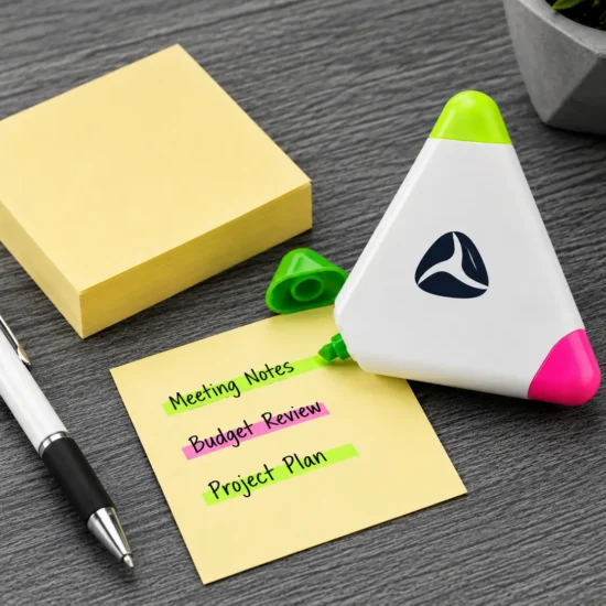 Triangle Shape Promotional Fluorescent Highlighter Pen
