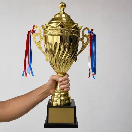 Gold Plated Metal Grand Trophy Cup