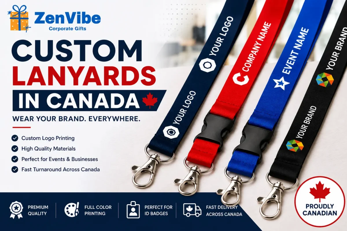 Custom lanyards in Canada with logo printing for businesses, trade shows, conferences and events